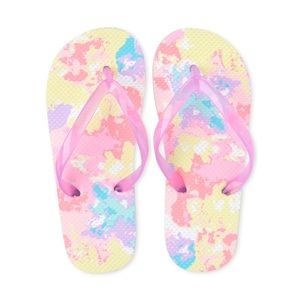 NWT Children’s Place Pink Tie Dye Flip Flops 3-4